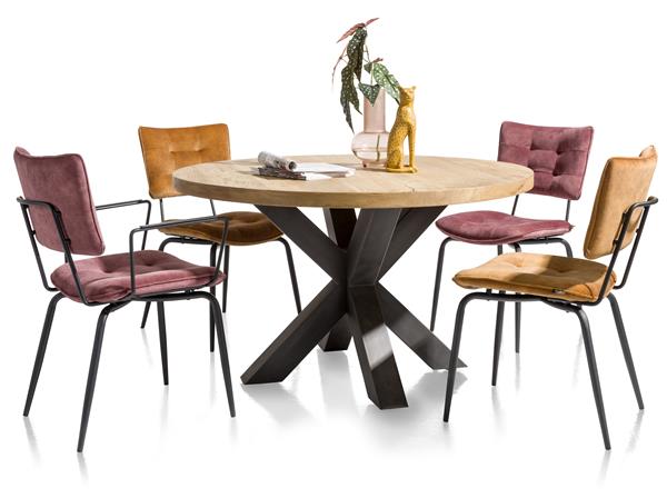 Ronde eettafel Metalox van Henders & Hazel in hout
