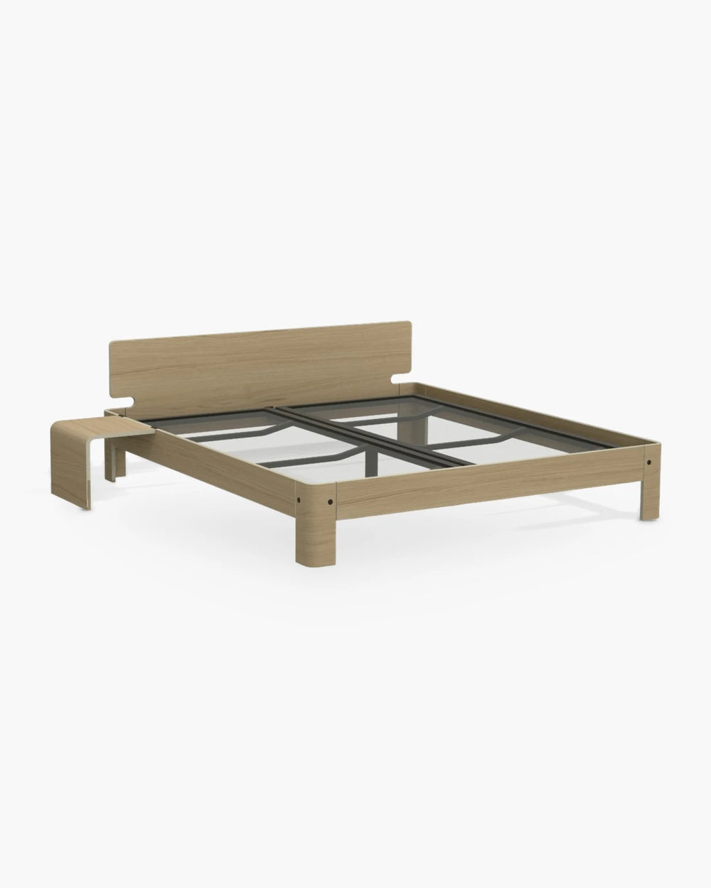 Bedkader Auronde 180x200 cm van Auping in hout
