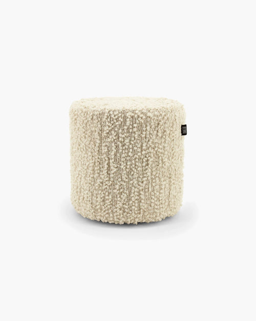 Poef Vista small - off white in off-white bouclé