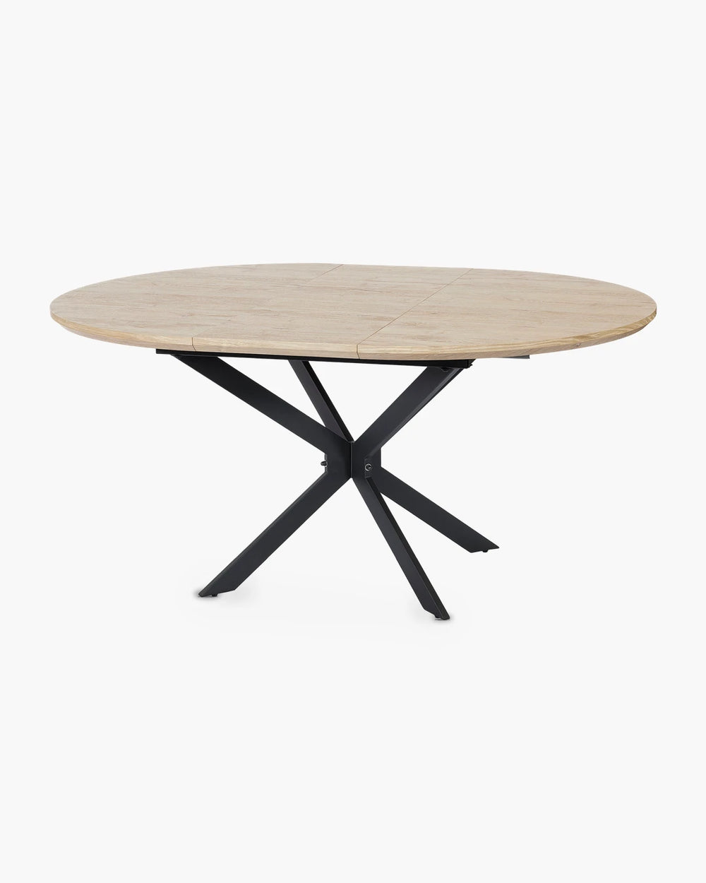 Verlengbare ronde eettafel 120/160 cm in Alaska oak