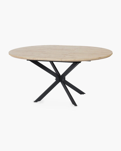Verlengbare ronde eettafel 120/160 cm in Alaska oak