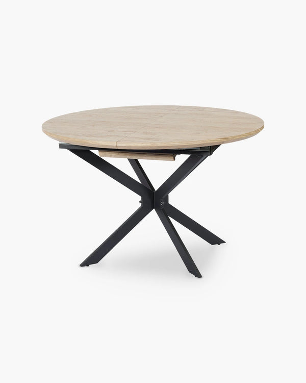 Verlengbare ronde eettafel 120/160 cm in Alaska oak, foto 2 van 2