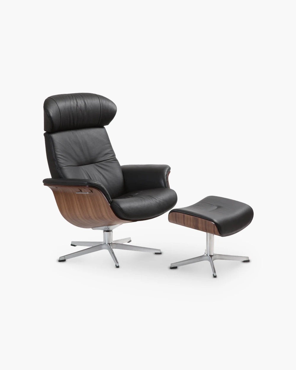 Relaxzetel TimeOut met voetenbank van Conform in zwart