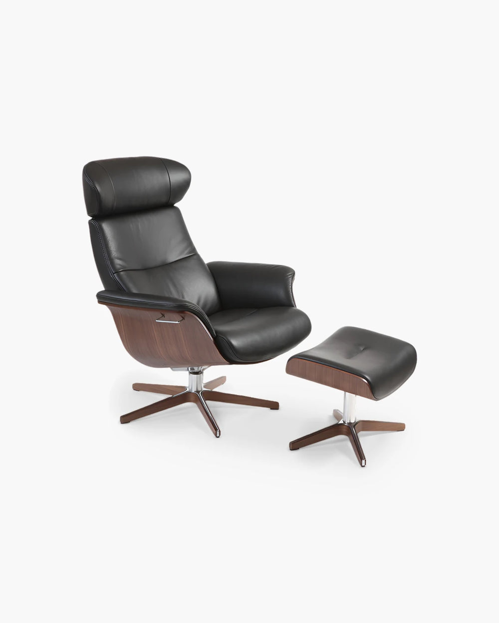 Relaxzetel TimeOut met voetenbank van Conform in zwart