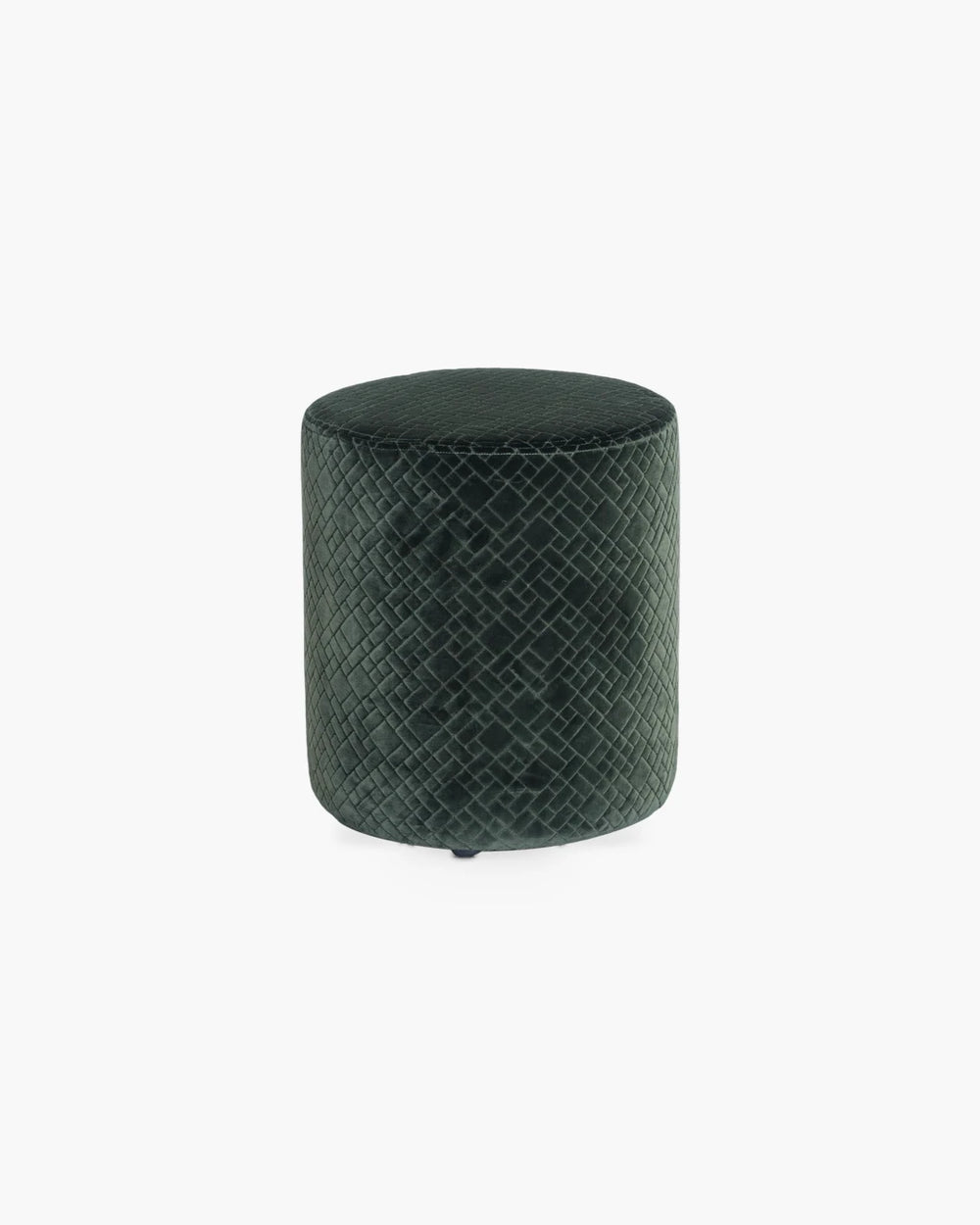 Poef velvet - groen in fluweel
