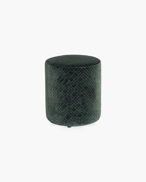 Poef velvet - groen in fluweel