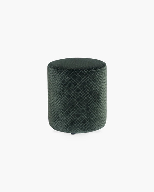 Poef velvet - groen in fluweel