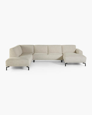 Hoeksalon - natural in stof