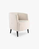 Fauteuil in beige fluweel