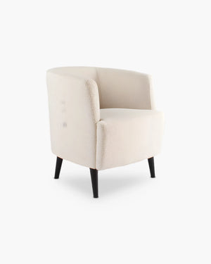 Fauteuil in beige fluweel