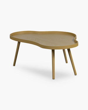 Organische bijzettafel Mae - beige van Woood in hout