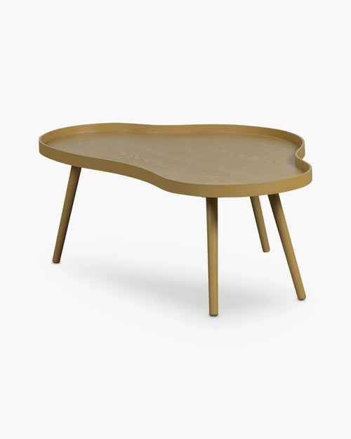 Organische bijzettafel Mae - beige van Woood in hout