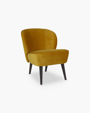 Fauteuil Sara van Woood in groen fluweel