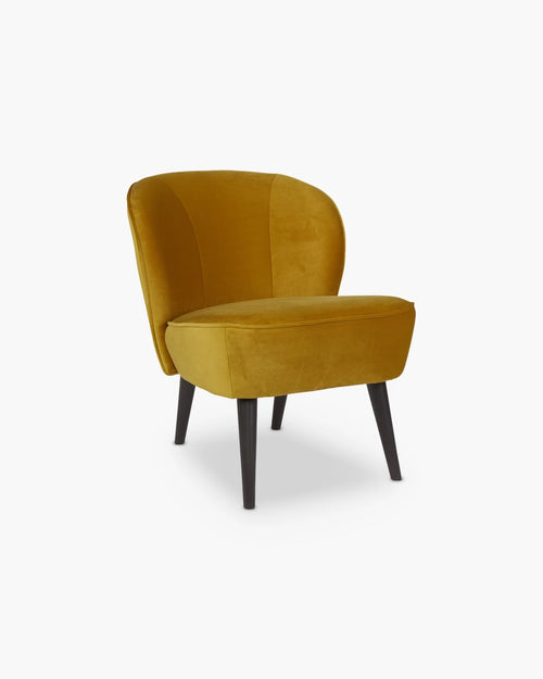 Fauteuil Sara van Woood in groen fluweel