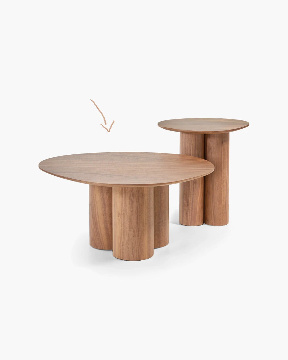 Organische salontafel Moonskin
