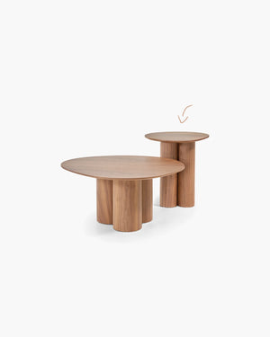 Organische bijzettafel in hout