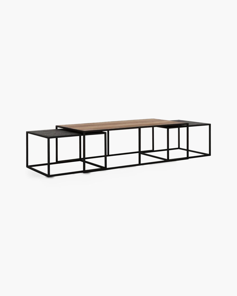 Set van 3 salontafels Cosmo van Must Living in zwart teak