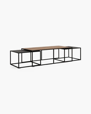 Set van 3 salontafels Cosmo van Must Living in zwart teak