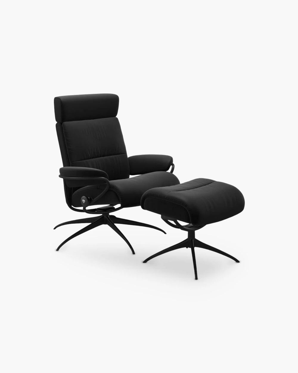 Relaxzetel met voetenbank Tokyo Low Back van Stressless in leder