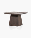Vierkante bijzettafel in zwart hout
