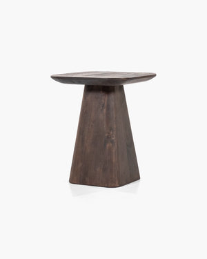 Vierkante bijzettafel in hout
