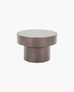 Ronde bijzettafel in walnoot walnoot