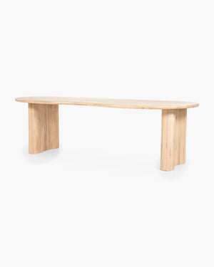 Organische eettafel 250x110 cm in naturel eik