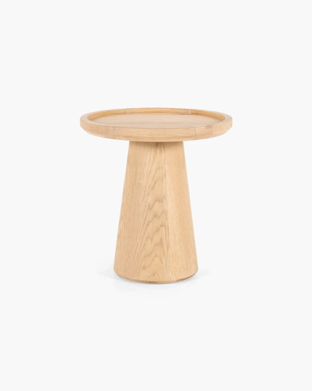 Ronde bijzettafel 46 cm in eik