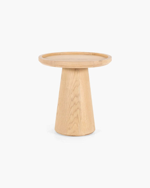 Ronde bijzettafel 46 cm in eik