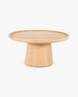 Ronde salontafel 80 cm in eik