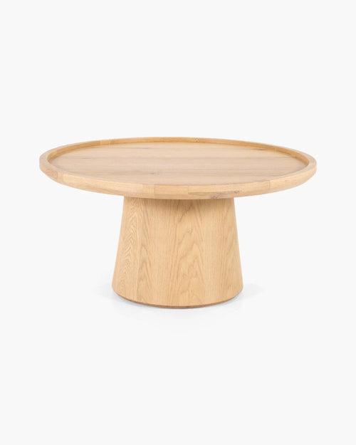Ronde salontafel 80 cm in eik