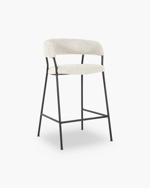 Barstoel ronde rug in stof