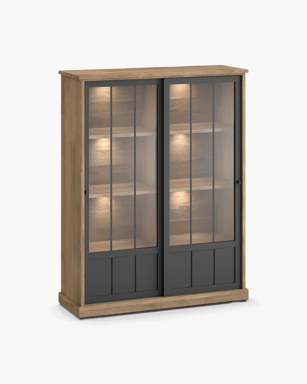 Barkast met verlichting in teak