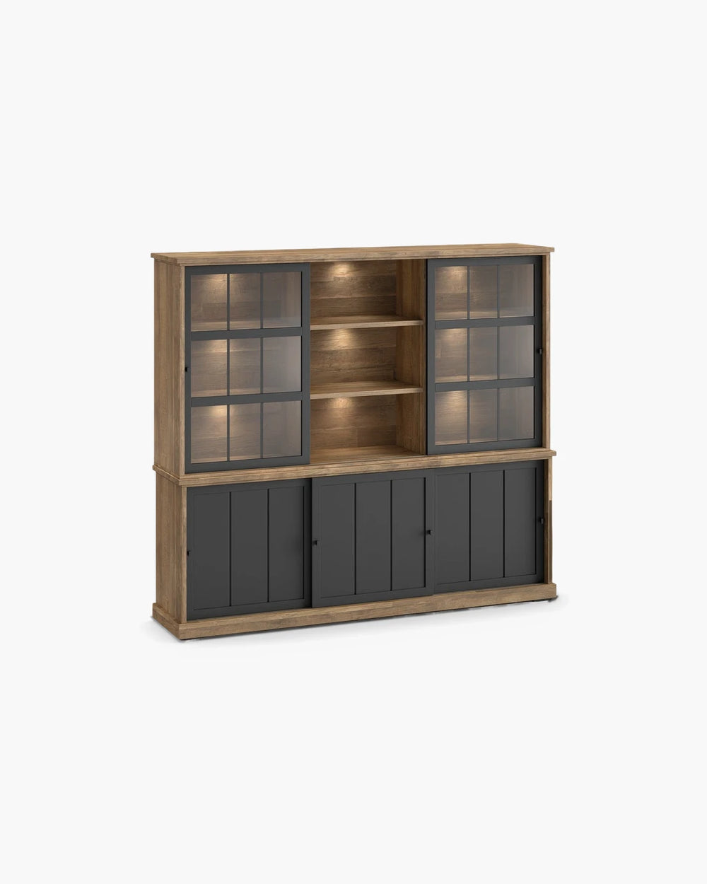 Vitrinekast 232 cm in teak