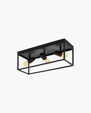 Plafondlamp 3x E27 - zwart van Eglo