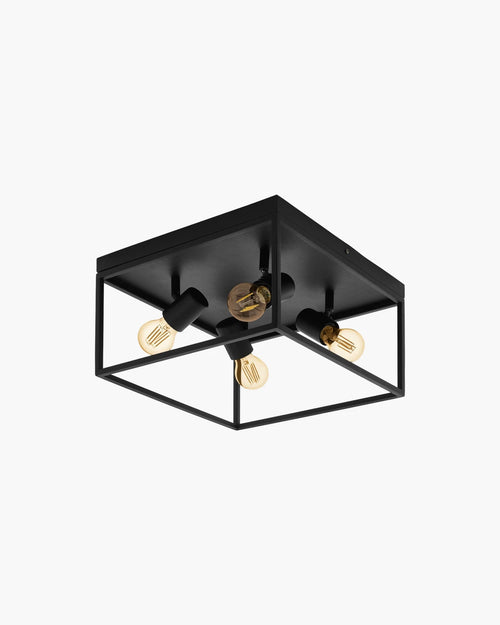 Plafondlamp 4xE27 - zwart van Eglo