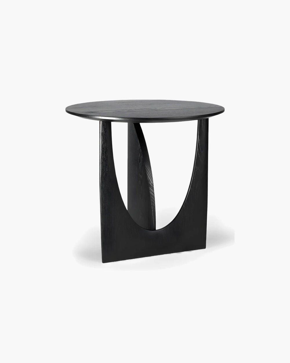 Bijzettafel Geometric in zwart teak