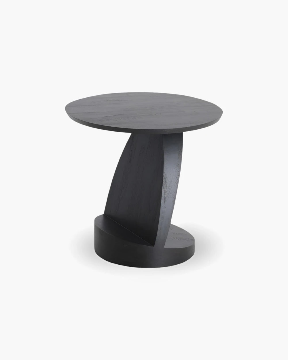 Bijzettafel Oblic in zwart hout