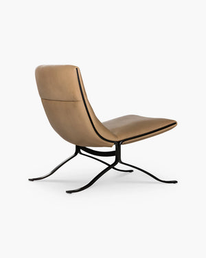 Fauteuil Juno in bruin leder van Eyye, foto 3 van 4
