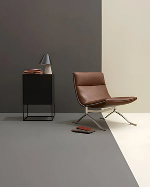 Fauteuil Juno in bruin leder van Eyye, foto 4 van 4