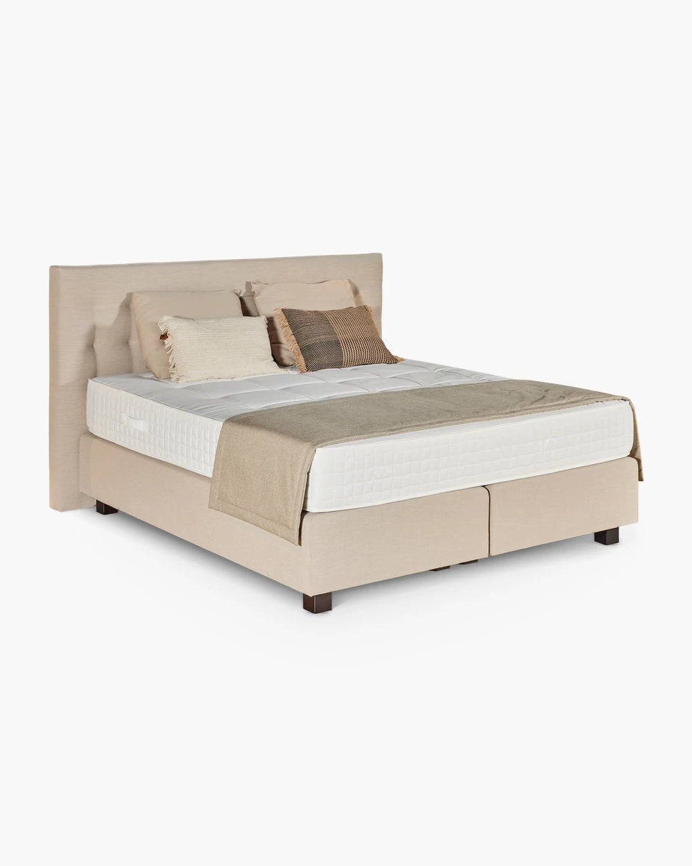 Boxspring 180x200 cm met matras en hoofdbord in stof