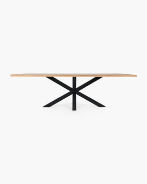 Eiken eettafel Abely met kruispoot van William Winston, foto 2 van 4