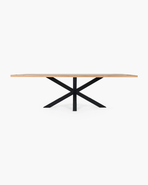 Eiken eettafel Abely met kruispoot van William Winston, foto 2 van 4