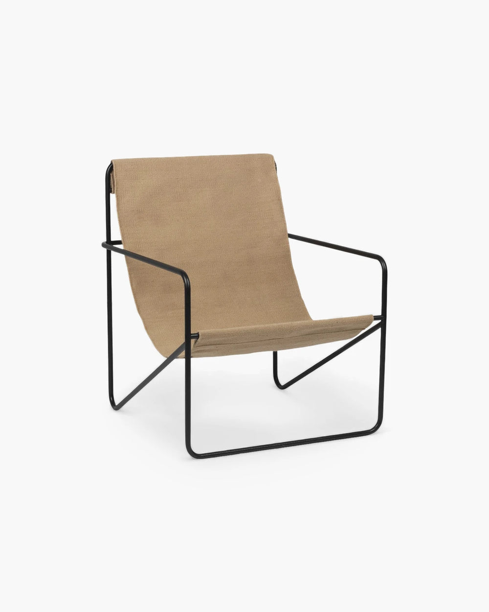 Fauteuil Desert Black van Ferm Living in bruin stof