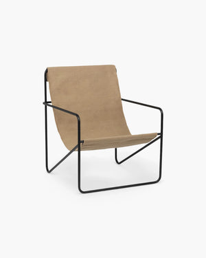 Fauteuil Desert Black van Ferm Living in bruin stof