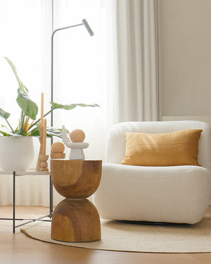Compacte fauteuil in stof naar keuze