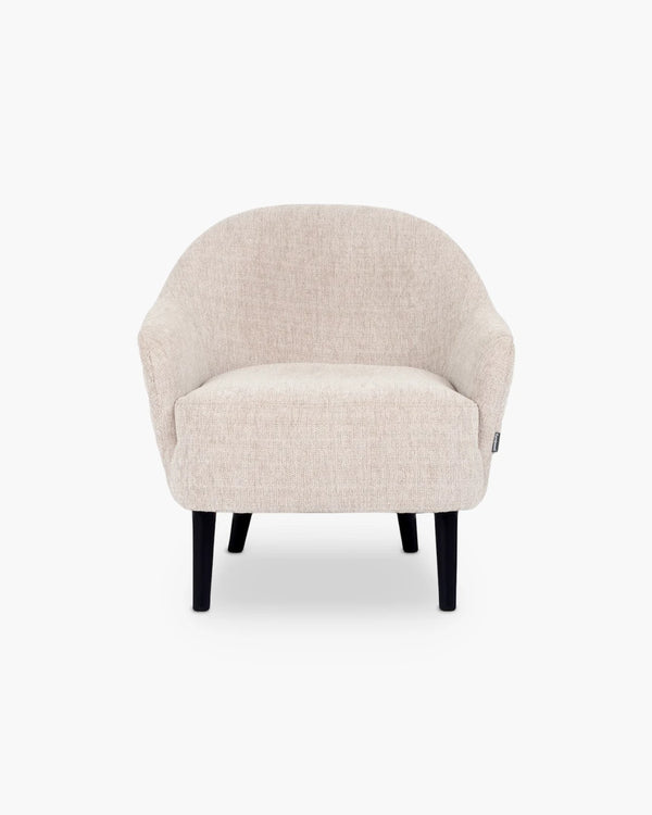 Landelijke leesfauteuil in stof, foto 2 van 4