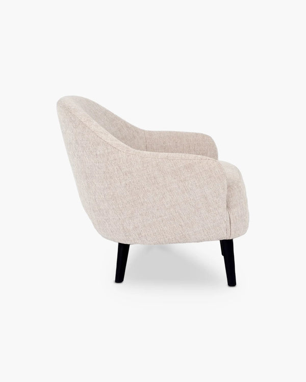 Landelijke leesfauteuil in stof, foto 3 van 4