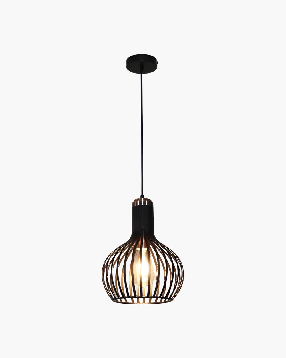 Zwarte hanglamp voor boven de eettafel