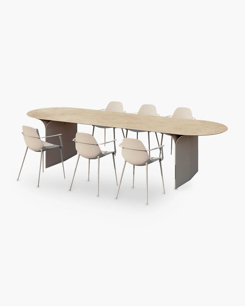Eettafel Arcs 260 cm van Joli in keramiek